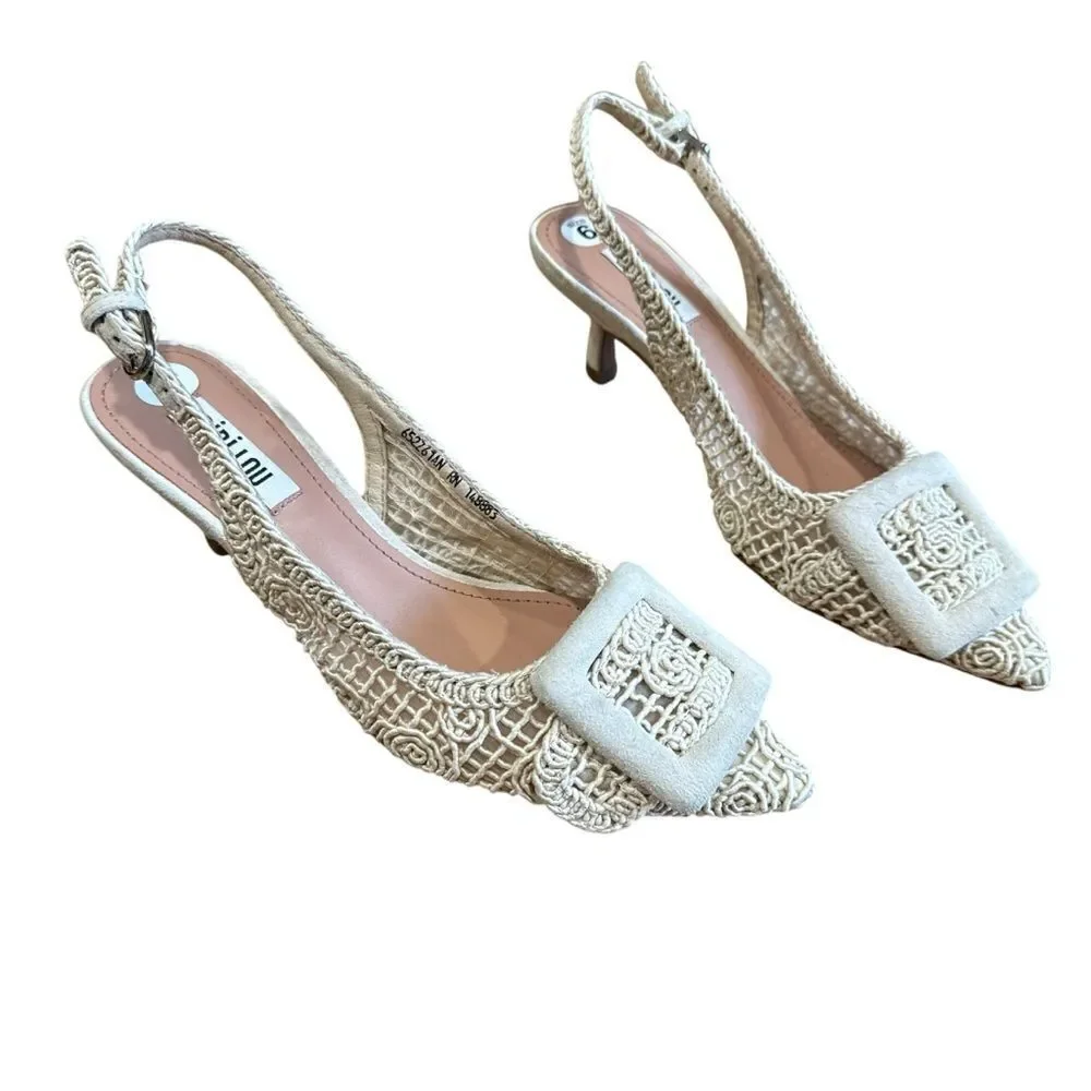 Revolve Anthropologie Bibi LOU Dalila 55mm slingback ballerina shoes